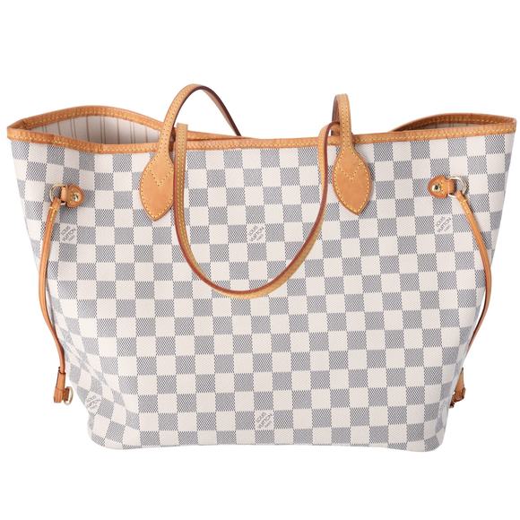 Louis Vuitton Neverfull MM Tote Bag N51107 Damier Azur Beige Multi - Picture 3 of 6